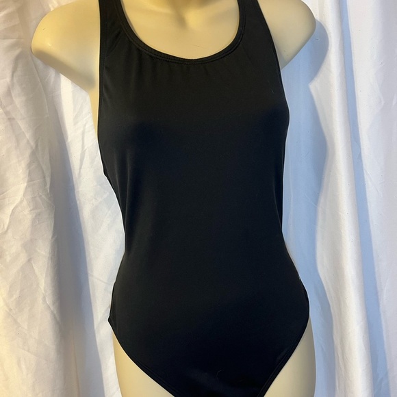 DOLFIN DOLPHIN WOMENS BLACK ONE PIECE SWIMSUIT SIZE 38 - Picture 1 of 8